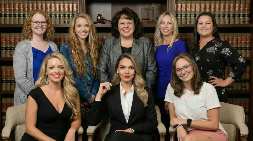 Phoenix Accounting team photo featuring Bailey Padgett, Taylor Padgett, Sierra Wisely, Summer Wyatt, and Marie Young, EA.