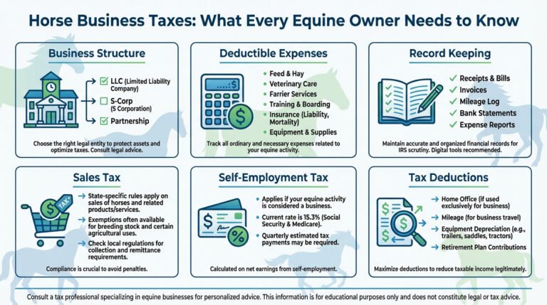 Horse Business Taxes Infographic